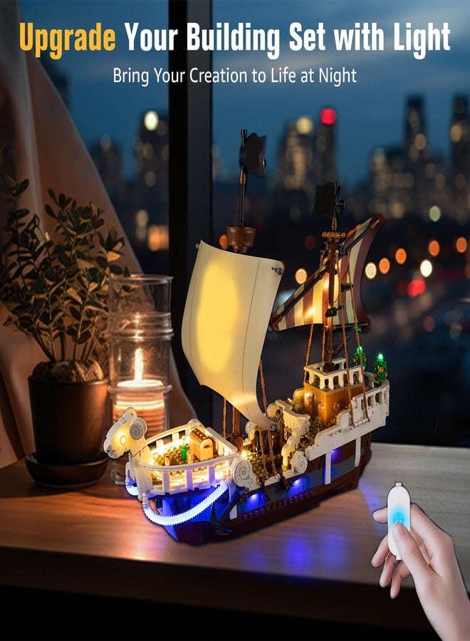 BrickSoul Upgrade Light Kit for Lego 75639 The Going Merry Pirate Ship Building Set | with ON/Off & Dimmer Switch & Hidden Cable Tech | Easy Install Lighting Set (75639 Set NOT Included) - Image 5